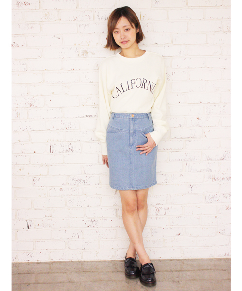 Kastane（カスタネ）の「【Kastane】H.Wヨークスカート（スカート・レディース・グリーン/ホワイト/ブルー/ライトブルー/パープル/インディゴブルー・X-SMALL/SMALL/MEDIUM/LARGE）」の5枚目の写真