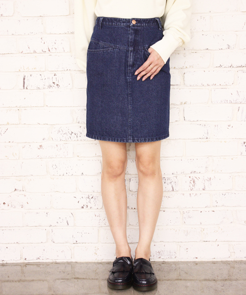 Kastane（カスタネ）の「【Kastane】H.Wヨークスカート（スカート・レディース・グリーン/ホワイト/ブルー/ライトブルー/パープル/インディゴブルー・X-SMALL/SMALL/MEDIUM/LARGE）」の13枚目の写真