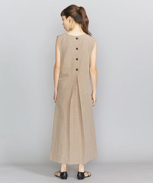 BEAUTY&YOUTH UNITED ARROWS（ビューティーアンドユースユナイテッドアローズ）の「＜BRISEMY＞リネンコットンカシュクールワンピース（ワンピース・レディース・ブラウン/ベージュ・38）」の3枚目の写真