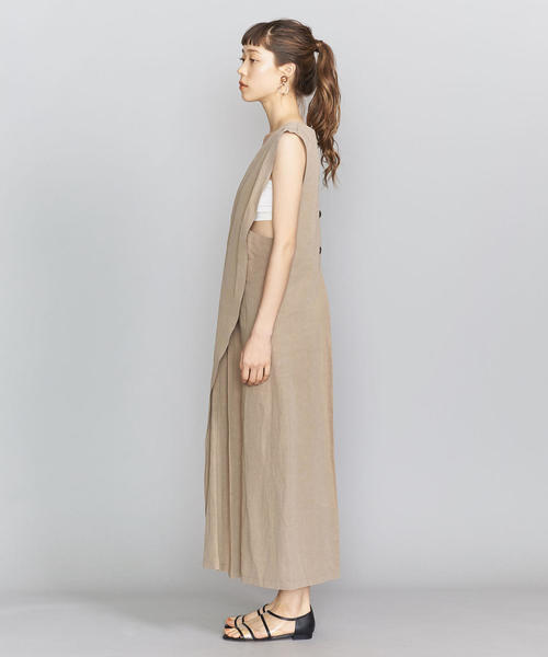 BEAUTY&YOUTH UNITED ARROWS（ビューティーアンドユースユナイテッドアローズ）の「＜BRISEMY＞リネンコットンカシュクールワンピース（ワンピース・レディース・ブラウン/ベージュ・38）」の5枚目の写真