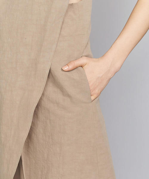 BEAUTY&YOUTH UNITED ARROWS（ビューティーアンドユースユナイテッドアローズ）の「＜BRISEMY＞リネンコットンカシュクールワンピース（ワンピース・レディース・ブラウン/ベージュ・38）」の14枚目の写真