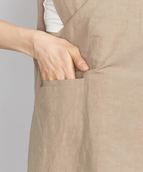 BEAUTY&YOUTH UNITED ARROWS（ビューティーアンドユースユナイテッドアローズ）の「＜BRISEMY＞リネンコットンカシュクールワンピース（ワンピース・レディース・ブラウン/ベージュ・38）」の15枚目の写真