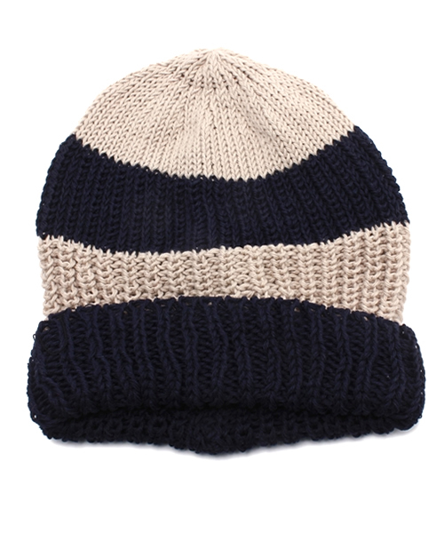 BEAMS BOY(ビームスボーイ)の「BEAMS BOY / コンビカラー キャップ(ニットキャップ/ビーニー・レディース・ブラック/ネイビー・ONE SIZE)」の8枚目の写真