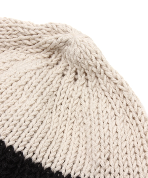 BEAMS BOY(ビームスボーイ)の「BEAMS BOY / コンビカラー キャップ(ニットキャップ/ビーニー・レディース・ブラック/ネイビー・ONE SIZE)」の6枚目の写真