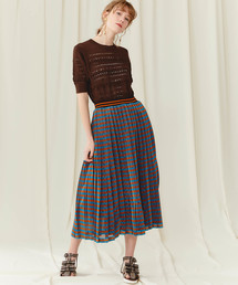 Muveilリボン柄 プリーツスカート 38 Muveilリボン柄 プリーツスカート 38 SKIRT商品一覧 | MUVEIL