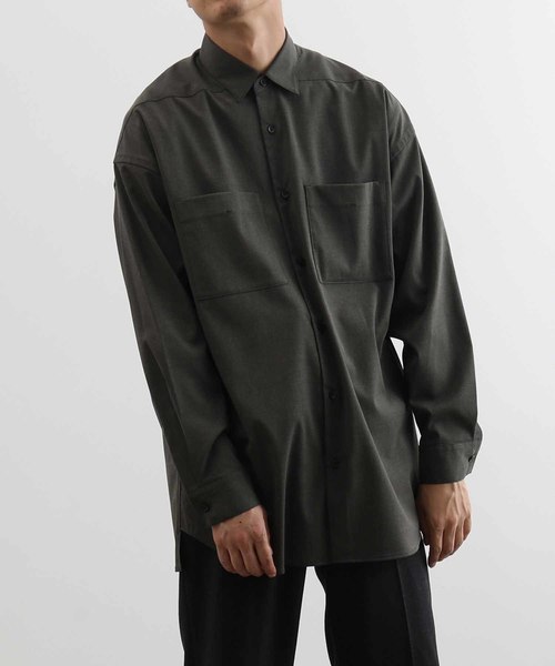 ADAM ET ROPE'（アダムエロペ）の「【CARREMAN】オーバーサイズシャツ（シャツ/ブラウス・メンズ・カーキ/イエロー系その他3/ブラウン系その他・L/M）」の2枚目の写真