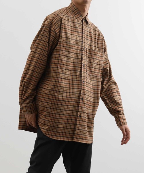 ADAM ET ROPE'（アダムエロペ）の「【CARREMAN】オーバーサイズシャツ（シャツ/ブラウス・メンズ・カーキ/イエロー系その他3/ブラウン系その他・L/M）」の3枚目の写真