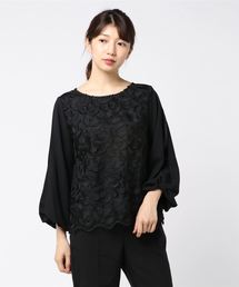 NARACAMICIE | フロントレースデザインスリーブ七分袖ブラウス(シャツ/ブラウス)