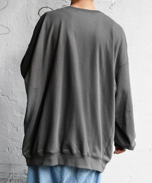 kutir（クティール）の「【クティールフルギ】レトロバラプリントスウェット（Tシャツ/カットソー・メンズ・チャコールグレー/オフホワイト/ライトグリーン・MEDIUM/LARGE）」の16枚目の写真