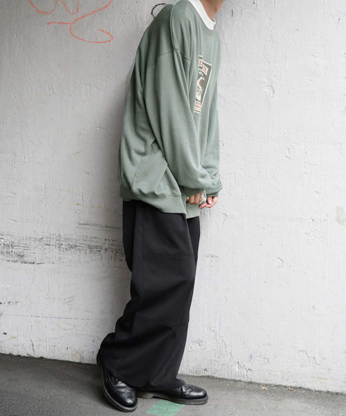 kutir（クティール）の「【クティールフルギ】レトロバラプリントスウェット（Tシャツ/カットソー・メンズ・チャコールグレー/オフホワイト/ライトグリーン・MEDIUM/LARGE）」の19枚目の写真