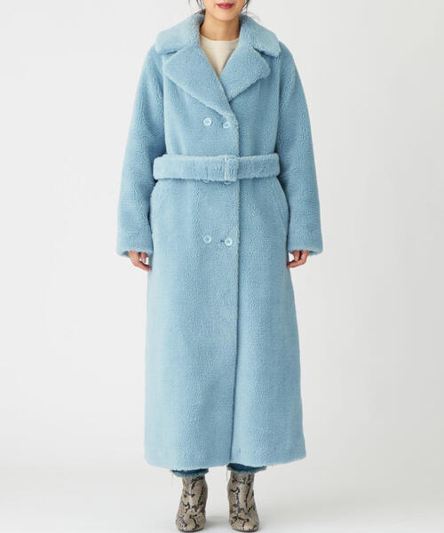STAND（スタンド）の「【EMMEL REFINES】STAND STUDIO（スタンド スタジオ）ベルト付き ロングコート（その他アウター・レディース・ライトブルー・32）」の17枚目の写真