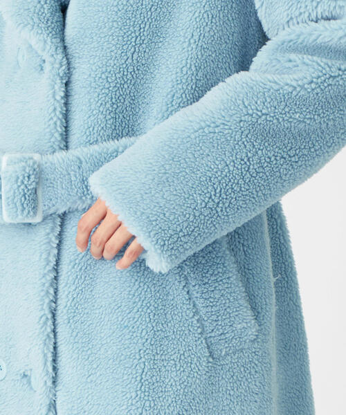 STAND（スタンド）の「【EMMEL REFINES】STAND STUDIO（スタンド スタジオ）ベルト付き ロングコート（その他アウター・レディース・ライトブルー・32）」の12枚目の写真