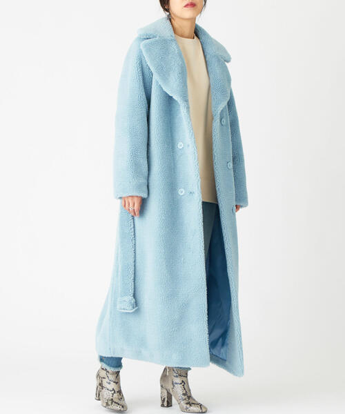 STAND（スタンド）の「【EMMEL REFINES】STAND STUDIO（スタンド スタジオ）ベルト付き ロングコート（その他アウター・レディース・ライトブルー・32）」の7枚目の写真