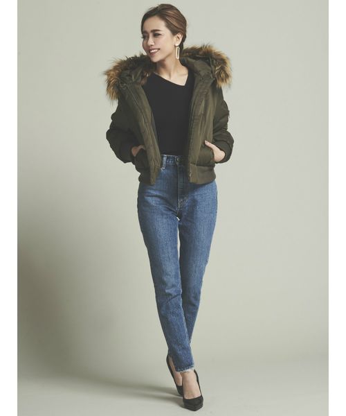 RESEXXY（リゼクシー）の「【WEB限定】アシメデコルテニットトップス（ニット/セーター・レディース・ブラック/ブラウン/カーキ・FREE）」の20枚目の写真