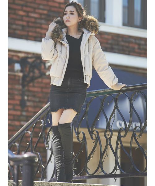 RESEXXY（リゼクシー）の「【WEB限定】アシメデコルテニットトップス（ニット/セーター・レディース・ブラック/ブラウン/カーキ・FREE）」の18枚目の写真