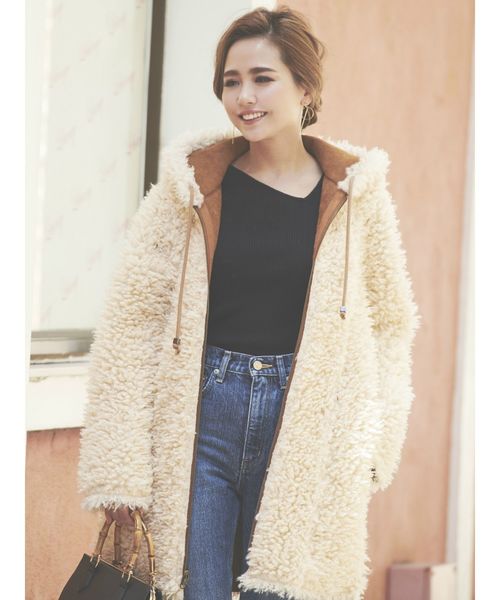 RESEXXY（リゼクシー）の「【WEB限定】アシメデコルテニットトップス（ニット/セーター・レディース・ブラック/ブラウン/カーキ・FREE）」の16枚目の写真