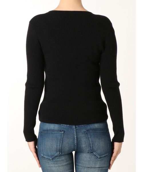 RESEXXY（リゼクシー）の「【WEB限定】アシメデコルテニットトップス（ニット/セーター・レディース・ブラック/ブラウン/カーキ・FREE）」の10枚目の写真