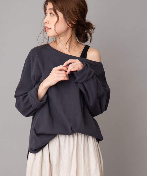 Munich（ミューニック）の「コットンカットソーラウンドネックプルオーバー（Tシャツ/カットソー・レディース・レッド/ダークグレー/キャメル/キナリ・FREE）」の3枚目の写真