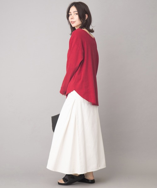 Munich（ミューニック）の「コットンカットソーラウンドネックプルオーバー（Tシャツ/カットソー・レディース・レッド/ダークグレー/キャメル/キナリ・FREE）」の10枚目の写真