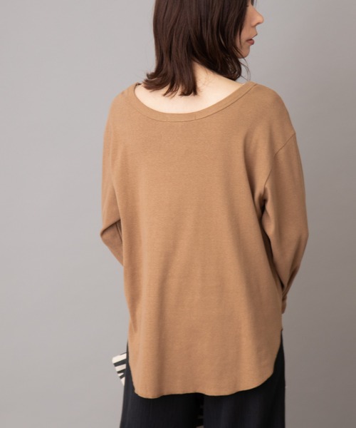 Munich（ミューニック）の「コットンカットソーラウンドネックプルオーバー（Tシャツ/カットソー・レディース・レッド/ダークグレー/キャメル/キナリ・FREE）」の18枚目の写真