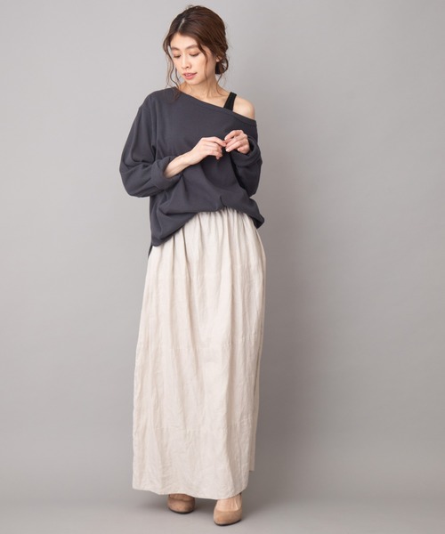 Munich（ミューニック）の「コットンカットソーラウンドネックプルオーバー（Tシャツ/カットソー・レディース・レッド/ダークグレー/キャメル/キナリ・FREE）」の19枚目の写真