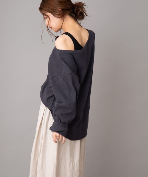 Munich（ミューニック）の「コットンカットソーラウンドネックプルオーバー（Tシャツ/カットソー・レディース・レッド/ダークグレー/キャメル/キナリ・FREE）」の20枚目の写真