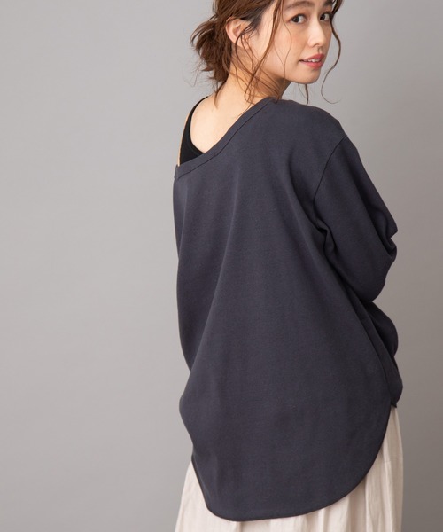 Munich（ミューニック）の「コットンカットソーラウンドネックプルオーバー（Tシャツ/カットソー・レディース・レッド/ダークグレー/キャメル/キナリ・FREE）」の21枚目の写真