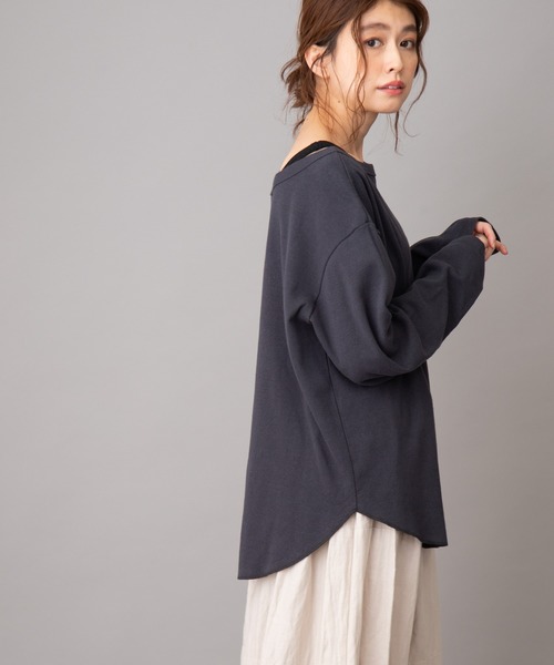 Munich（ミューニック）の「コットンカットソーラウンドネックプルオーバー（Tシャツ/カットソー・レディース・レッド/ダークグレー/キャメル/キナリ・FREE）」の22枚目の写真