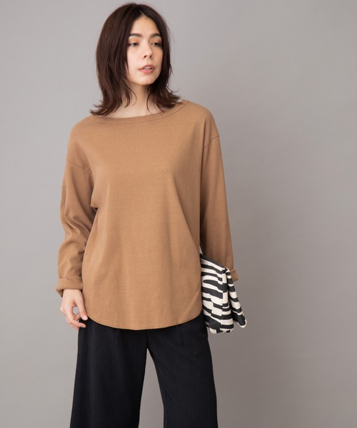 Munich（ミューニック）の「コットンカットソーラウンドネックプルオーバー（Tシャツ/カットソー・レディース・レッド/ダークグレー/キャメル/キナリ・FREE）」の8枚目の写真