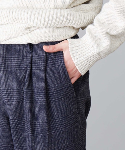 JUNRED（ジュンレッド）の「ツイーディーチェックワイドパンツ（その他パンツ・メンズ・ネイビー/ブラウン・S/M/L）」の7枚目の写真