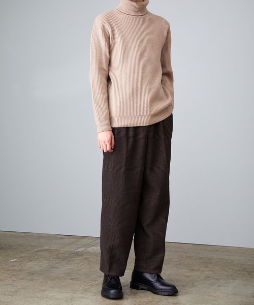 JUNRED（ジュンレッド）の「ツイーディーチェックワイドパンツ（その他パンツ・メンズ・ネイビー/ブラウン・S/M/L）」の10枚目の写真