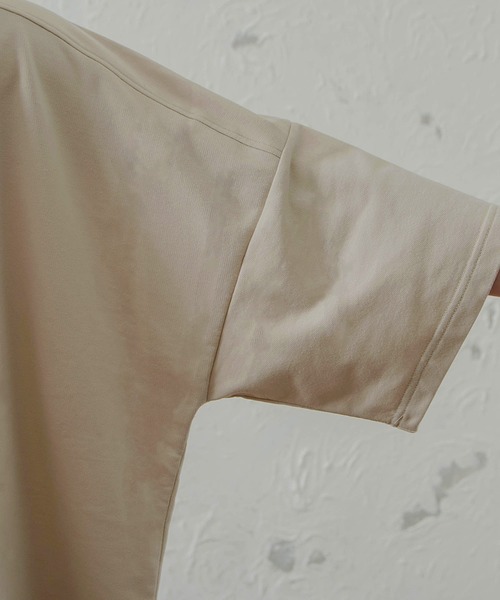 MinoriTY（マイノリティ）の「メンズ5分袖ビッグシルエットガゼットTシャツ（Tシャツ/カットソー・メンズ・ピンク/ベージュ/サックスブルー/ホワイト/ラベンダー/ブラック・FREE）」の20枚目の写真