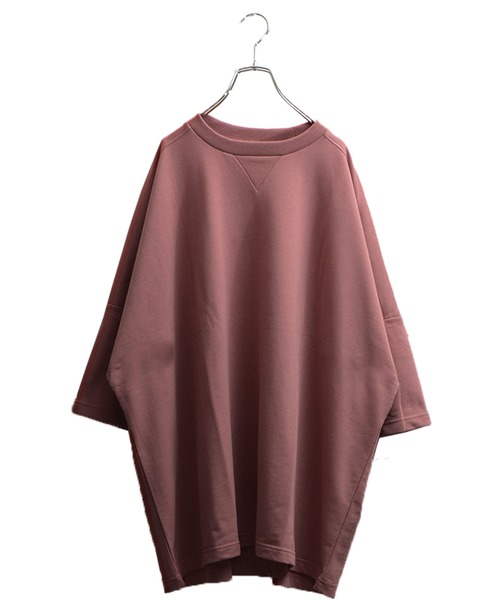 MinoriTY（マイノリティ）の「メンズ5分袖ビッグシルエットガゼットTシャツ（Tシャツ/カットソー・メンズ・ピンク/ベージュ/サックスブルー/ホワイト/ラベンダー/ブラック・FREE）」の12枚目の写真