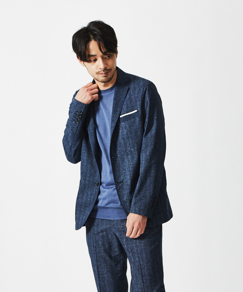 DESIGNWORKS（デザインワークス）の「ウォッシャブルシルク天竺 ニットTシャツ（Tシャツ/カットソー・メンズ・ホワイト/ブラック/カーキ/インディゴブルー/ワイン・46/48/50）」の15枚目の写真