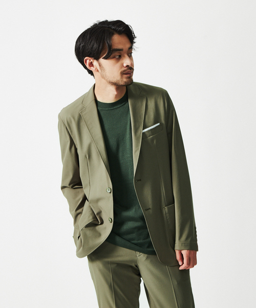 DESIGNWORKS（デザインワークス）の「ウォッシャブルシルク天竺 ニットTシャツ（Tシャツ/カットソー・メンズ・ホワイト/ブラック/カーキ/インディゴブルー/ワイン・46/48/50）」の12枚目の写真