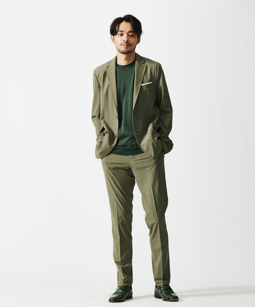 DESIGNWORKS（デザインワークス）の「ウォッシャブルシルク天竺 ニットTシャツ（Tシャツ/カットソー・メンズ・ホワイト/ブラック/カーキ/インディゴブルー/ワイン・46/48/50）」の9枚目の写真