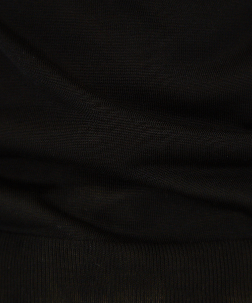DESIGNWORKS（デザインワークス）の「ウォッシャブルシルク天竺 ニットTシャツ（Tシャツ/カットソー・メンズ・ホワイト/ブラック/カーキ/インディゴブルー/ワイン・46/48/50）」の7枚目の写真