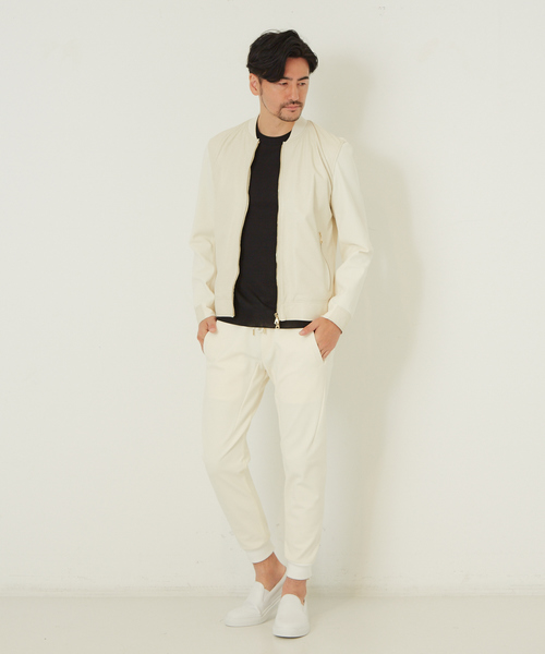 DESIGNWORKS（デザインワークス）の「ウォッシャブルシルク天竺 ニットTシャツ（Tシャツ/カットソー・メンズ・ホワイト/ブラック/カーキ/インディゴブルー/ワイン・46/48/50）」の6枚目の写真