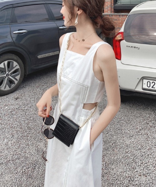 セール ステッチアクセント ノースリーブ フレアワンピース ワンピース A Lot Of Love ア ロット オブ ラブ のファッション通販 Zozotown