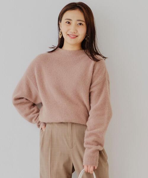 green label relaxing（グリーンレーベルリラクシング）の「[ FOX MIX ] FFC ボトルネック プルオーバー ニット（ニット/セーター・レディース・ナチュラル/モカ/ライトピンク/コバルトブルー・FREE）」の18枚目の写真