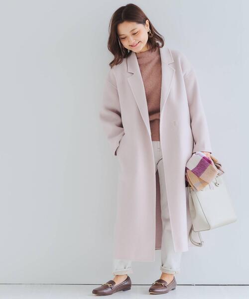 green label relaxing（グリーンレーベルリラクシング）の「[ FOX MIX ] FFC ボトルネック プルオーバー ニット（ニット/セーター・レディース・ナチュラル/モカ/ライトピンク/コバルトブルー・FREE）」の21枚目の写真