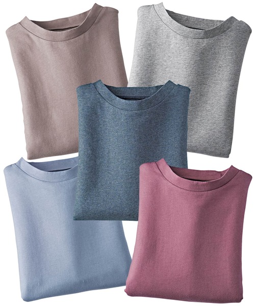 セール 綿１００ 抗菌防臭汗ジミ対策プルオーバー５枚組 Tシャツ カットソー Belluna Plus ベルーナ のファッション通販 Zozotown