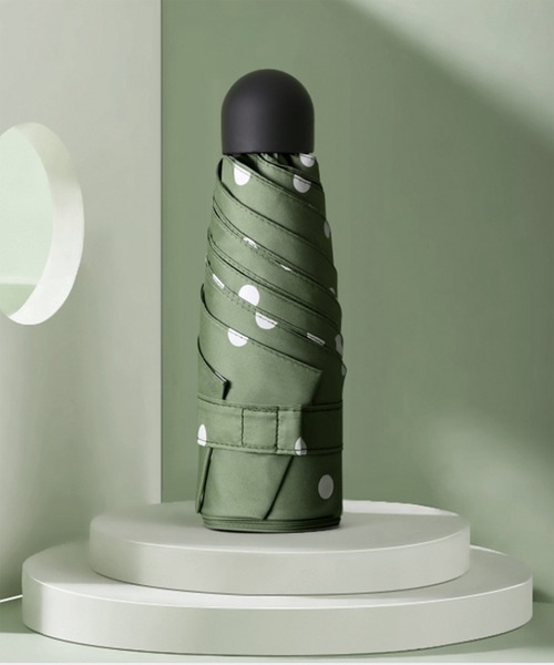 aimoha（アイモハ）の「UVカット99％　晴雨兼用　18cm　超mini　折りたたみ傘（折りたたみ傘・レディース・ホワイト/ブラック/カーキ/ピンク/グリーン/ライトグリーン/ワインレッド・19）」の5枚目の写真