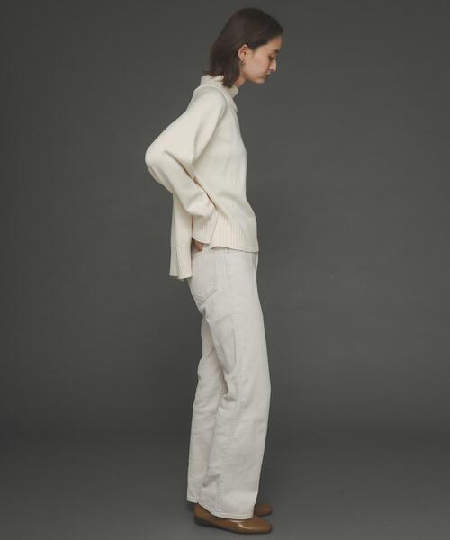 SENSE OF PLACE by URBAN RESEARCH（センスオブプレイスバイアーバンリサーチ）の「ストレッチハイネックルーズセーター（ニット/セーター・レディース・アイボリー/ライトベージュ/ライトカーキ/ブラック/オレンジ/グリーン/パープル・FREE）」の11枚目の写真