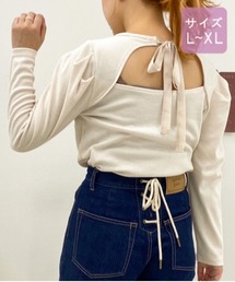 【大きいサイズ】バックリボンテレコトップス【ZOZOTOWN限定アイテム】