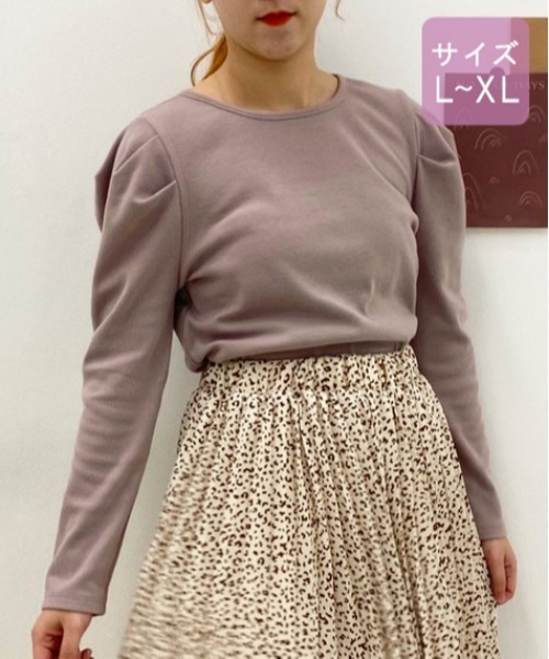 apres jour(アプレジュール)の「【大きいサイズ】バックリボンテレコトップス【ZOZOTOWN限定アイテム】(Tシャツ/カットソー・レディース・アイボリー/モカ/ラベンダー/ブルー系その他・X-LARGE)」の10枚目の写真