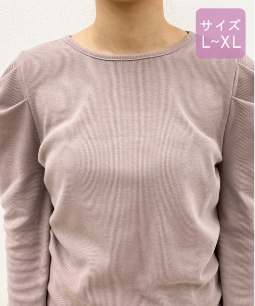 apres jour(アプレジュール)の「【大きいサイズ】バックリボンテレコトップス【ZOZOTOWN限定アイテム】(Tシャツ/カットソー・レディース・アイボリー/モカ/ラベンダー/ブルー系その他・X-LARGE)」の15枚目の写真