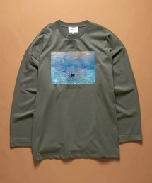 ART×EMMA CLOTHES別注 アート転写プリントシルケットライク天竺ビッグシルエット L/Sカットソー グラフィック カットソー
