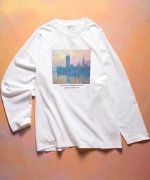 ART×EMMA CLOTHES別注 アート転写プリントシルケットライク天竺ビッグシルエット L/Sカットソー グラフィック カットソー