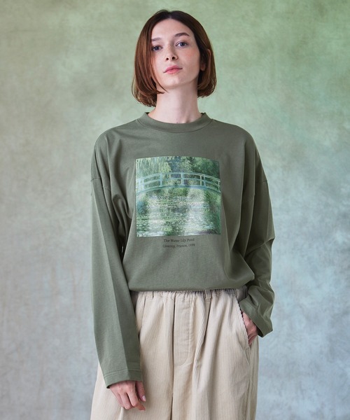 ART×EMMA CLOTHES別注 アート転写プリントシルケットライク天竺